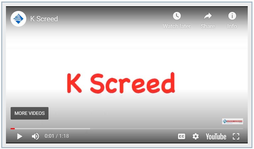 K Screed From Isocrete - Fast Drying Screed - Mapescreed 704 Mapei